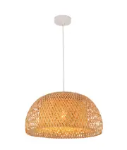 CANASTA Interior Natural Bamboo Finish Pendant Light- Small