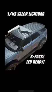 1/43 VALOR LIGHTBAR FOR MODEL POLICE FIRE EMS 3-PACK LED READY
