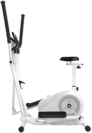 Elliptical Machine with Seat, Portable Elliptical Trainer for Aerobic Exercise, Cardio Fitness Equipment with LCD Monitor and Adjustable Magnetic Resistance Portable
