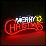 Hanging Art Neon Signs Christmas Neon Sign Wall Decor Christmas Tree Party Window Home Decor Bedroom Living Room (Size : A)