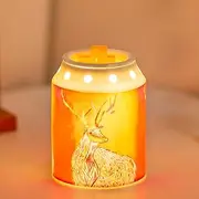 [Candeldo] Christmas Wax Melt Warmer: Reindeer Scentsy Wax Melter Cute Electric Wax Burner with 2 Replacement Light Bulbs Fragrance Candle Warmer Home Decor Birthday Gift