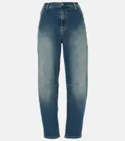 [AG Jeans] AG Jeans High-rise barrel-leg jeans 27 blue