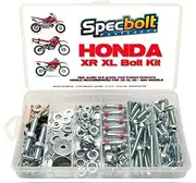 150pc Specbolt Brand Bolt Kit for Maintenance Dirtbike Fasteners fits: Honda XR50 XR80 XR100 XR185 XR200 XR250 XR400 XR500 XR600 XR650 and XR XL Models 50 80 100 185 200 250 400 500 600 650