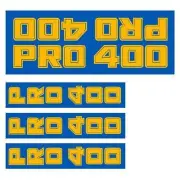 Road King BMX PRO 400 Yellow-blue - PRISM decal set - Old School BMX