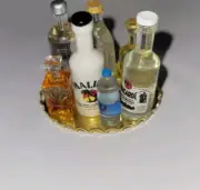 Dollhouse Liquor Tray Drinks Holiday Party Tray Toasting