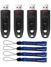 SanDisk 512GB Ultra USB 3.0 Flash Drive 4 Pack - SDCZ48-512G-U46 Bundle with ...