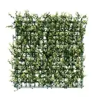 20"Artificial Beige Buxus Mat Wall Hedge Decor Privacy Fence Panel Grass 1-30pcs