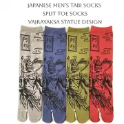 Japanese Men's Tabi Socks Split Toe Socks Agata Statue 25-27cm 4 Pairs