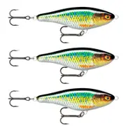 3x Rapala 12cm Twitchin' Rap Slow Sink Glidebait Fishing Lures - Rock n Roach