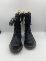 DR MARTENS Aimilita Faux Fur Lined Leather High Boot Size 7 Black MSRP $160