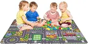 Crawling Play Mat - Activity Mat with Traffic Card For, Multi-purpose Awakening | Perfect for Nursery, Playroom, Living Room and Bedroom, E