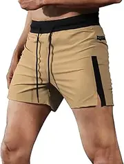 [Generic] Mens Short Shorts with Pockets Pants Pocket Drawstring Loose Casual Sports Running Straight Shorts Beach Pants Mens Denim Cargo Shorts