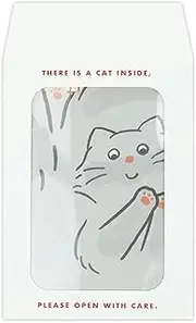 Greeting Life Letter Set - Black Cat Gray KES-62 White