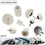 8Pc Car Polisher Polishing Buffing Pads Mop Wheel Drill Kit F Aluminum Stainless