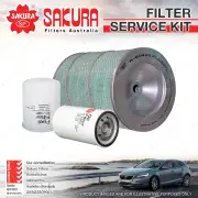Sakura Oil Air Fuel Filter Service Kit for Hino Ranger 10 Ace Raven 800 FE185 3H