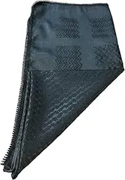 [ZUHD] Palestine Keffiyeh Scarf / 100% Cotton Keffiyeh Scarf Wrap for Men And Women Symbolic Design with Braids Shemagh