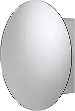 Croydex WC836005AZ Severn Surface Mount Circular Medicine Cabinet, 19.7" W x 19.7" H, Stainless