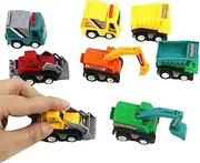 Kids Excavator - Kids Construction Digger Toy - 8X Portable Educational Learning Construction Vehicle Game for Boys Girls, Outdoor Indoor Sand Playground