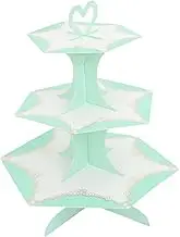 Anneome Three Tier Dessert Stand Elegant Marble Pattern Cake Display Holder for Parties Events and Celebrations Versatile Cupcake Tower Stand with Sturdy Design and Craftsmanship