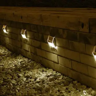 【月陽】不鏽鋼太陽能自動光控3LED台階燈璧燈庭園燈(ST108)