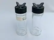 Cruet Set Dispenser Glass Jars Salt & Pepper Condiment Shaker Spice Seasoning 39