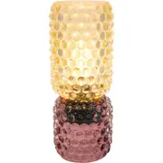 LVD Led Glass Home/Room Bedside Lamp Light Tabletop Decor 21cm Pink/Amber