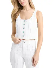 Cinq a Sept Turquoise Embellished Rowena Top