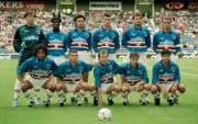 Sampdoria line up for a group photo 1995 Back row : Walter Zenga C- Old Photo