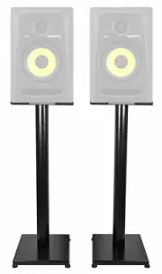 Pair Rockville 29" Black Steel Speaker Stands For KRK ROKIT 5 G3 Monitors