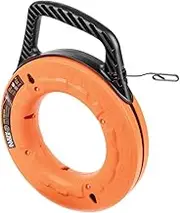 Klein Tools 56002 1/8-Inch Wide Steel Fish Tape, 65-Foot