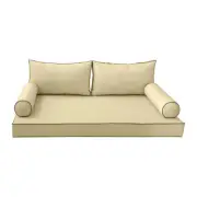 COVER ONLY-Style2 Daybed Mattress Bolster Pillow Covers Contrast Trim Crib AD103