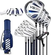 Golf Club Set, 12 Pieces Men's Complete Golf Clubs Set with Bag, Pullet Putter, Head Covers Inculded for Men/Women Professional or Beginner's Full Golf Clubs Set, Right Handed