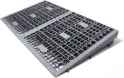 32" Ruedamann Modular Threshold Ramps, 3" Rise Plastic Wheelchair Ramp 3000LBS
