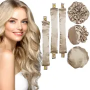 3Sets/6PCS Satin Heatless Hair Rollers for Overnight Curls Soft Headband Rod