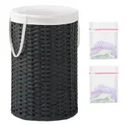 Large Laundry Hamper Laundry Basket Round 34.3 Gal (130 L) Handwoven Wicker L...