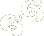 PRETYZOOM 8Pcs Moon Shaped Metal Hoops for DIY Dreamcatcher Craft Making Macrame Craft Rings for Wreaths Wind Chimes and Home Decor for Unique Handmade