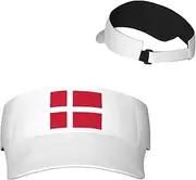 [Generic] National Emblem of Denmark Sun Visor Hats Danish Sunscreen Visor Cap for Sport Beach Tennis Golf Running Hiking