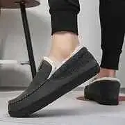Men'S Fleece-Lined Shoes, Home Slippers, Warm Footwear, Casual Stylish Shoes, Lo