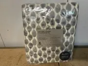 2 Pack West Elm Stamped Dot Curtain Drapes Cotton Canvas 48 x 108