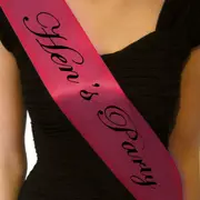 Hen's Party Hotpink Satin Bride Sash Bachelorette Sashes Bridal Shower Hen Night Wedding PARTY 10col