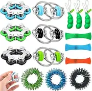 lankai Pack of 15 Anti-Stress Toys, Fidget Toys Set, Tuning Toy, Anti Anxiety Gifts for Adults and Children, Fidget Spinners Toy, Squeeze Toy, Anti-Stress for Children and Adults