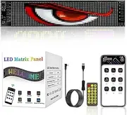 LED Eyes for Truck, Car Flexible LED Matrix Panel Sign with Bluetooth APP Control Scrolling Led Display Board, Programmable DIY Animations Text Message on Window Screen