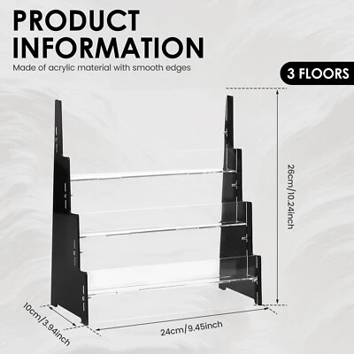 Cards Display Shelf 3 Tiers Acrylic Trading Card Display Clear Acrylic leBqF