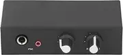 Small Stereo Preamplifier, Headphone Amplifier, with 2 Volume Control Knobs, 3 Output Ports, for 3.5mm 6.5 Mm Port Microphone