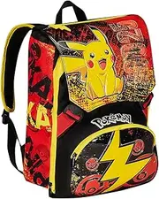 [Seven] POKEMON Expandable School Bag - PIKACHU from 1st Grade School Backpack with Extra Volume; Spacious School Bag for Girls and Boys with Water Bottle Compartment, Yellow/Red, multicoloured