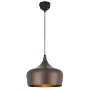 Polk-30 1 Light Pendant Bronze Brushed, Black POLK PE30-BZB