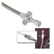 Lokar Transmission Dipstick TD-30C6FM; Hi-Tech Flexible SS Braid for Ford C6 (for: Ford)