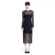 [GIVENCHY] Abito in Tulle con Monogramma Lucido Black