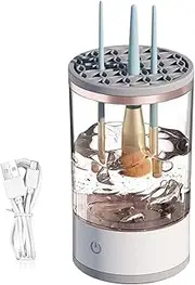 Portable Design Makeup Brush Cleaner Machine, Portable Makeup Brush Cleaner, Multi Use Makeup Brushes Dryer, Automatic Make Up Brush Cleaner for Make Up Brushes, Transparent, Semi Transparent Color