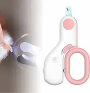 LED Pet Nail Clippers, Nail Clippers for Cats Dogs, 2024 Upgrade Cat Nail Clipper with Light, Led Pet Nail Clippers for Cats, Nail Trimmer Trim Your Pets Nails Easy and Pain-Free (Pink)
